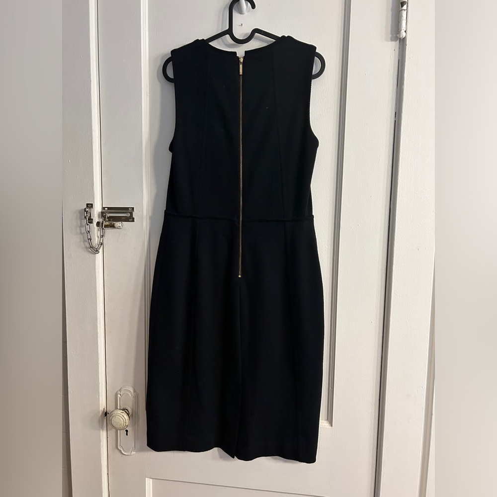 Ann Taylor LOFT Sleeveless Crew Neck Ponte Dress Black